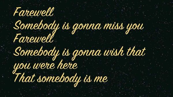 Farewell Lyrics - Rihanna