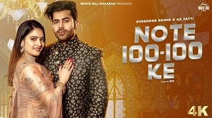 Note 100 100 Ke Lyrics - Surender Romio